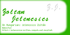 zoltan jelencsics business card